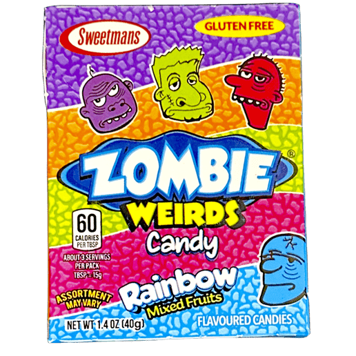 Zombie Weirds Rainbow Candy 40g — Joys Delights Lolly Shop Online