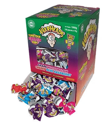 Warhead Super Sour Bubblegum Lollipop 19g — Joys Delights Lolly Shop Online